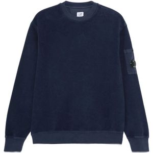 C.p. Company, Heren, Sweatshirts & Hoodies, Blauw, Maat: 2XL Katoen,