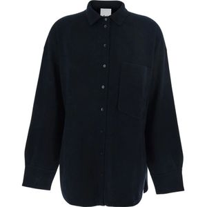 Allude, Dames, Blouses & Shirts, Zwart, Maat: XS Wol,