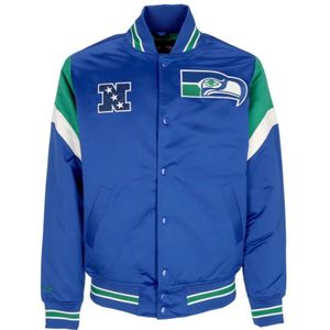 Mitchell & Ness, Heren, Jassen, Blauw, Maat: S Poliester,