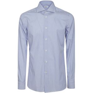 Borriello Napoli, Heren, Overhemden, Blauw, Maat: 3XL Katoen,