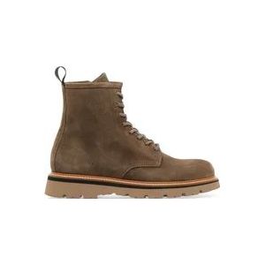 Woolrich Stads Laarzen Bruin Suède Leer , Brown , Heren , Maat: 44 EU