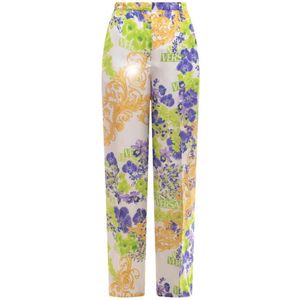 Versace, Dames, Broeken, Veelkleurig, Maat: L Leer,
