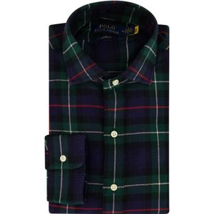 Polo Ralph Lauren - Overhemd - Blauw - 100% Katoen - Geruit Patroon