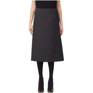 Jil Sander, Dames, Rokken, Zwart, Maat: M Wol,