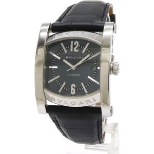 Bvlgari Vintage, Heren, Pre-owned, Blauw, Maat: ONE Size Tweed,