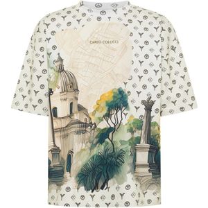 Carlo Colucci - Torn Pages - Oversize T-Shirt - Veelkleurig - Katoen