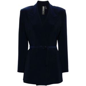 Norma Kamali, Dames, Jassen, Blauw, Maat: L Jersey,