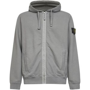 Stone Island, Heren, Sweatshirts & Hoodies, Grijs, Maat: L Katoen,