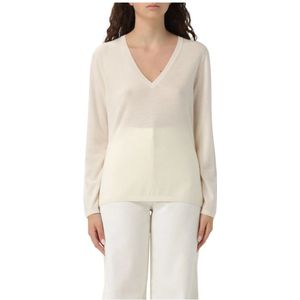 Max Mara, Dames, Truien, Wit, Maat: XL Kasjmier,
