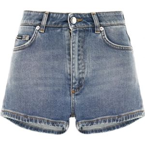 Dolce & Gabbana, Dames, Korte broeken, Blauw, Maat: 2XS Katoen,