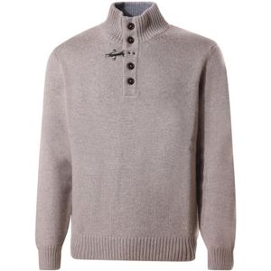 Fay, Heren, Truien, Grijs, Maat: XL Wol,