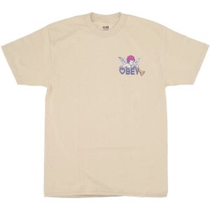 Obey, Heren, Tops, Beige, Maat: XL Katoen,