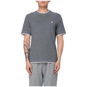 Brunello Cucinelli, Heren, Tops, Grijs, Maat: 2XL