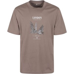 Brunello Cucinelli, Heren, Tops, Bruin, Maat: M Katoen,