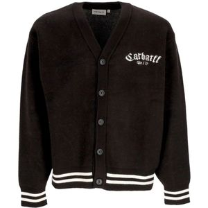 Carhartt Wip, Heren, Truien, Zwart, Maat: M Zijde,