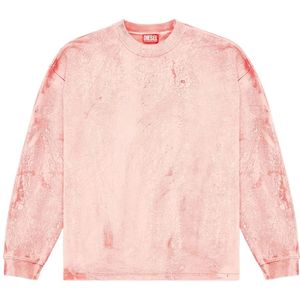 Diesel, Heren, Sweatshirts & Hoodies, Rood, Maat: L