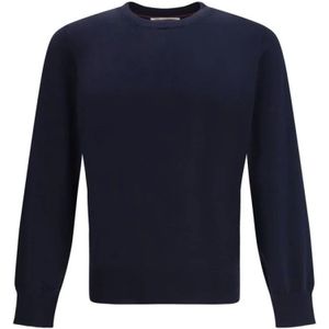 Brunello Cucinelli, Heren, Sweatshirts & Hoodies, Blauw, Maat: 2XL Katoen,