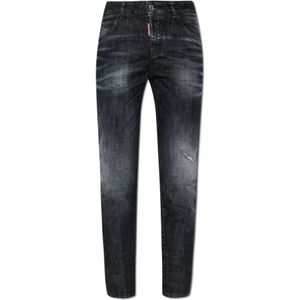 Dsquared2, Dames, Jeans, Zwart, Maat: 2XS Katoen,
