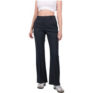 Vince, Dames, Broeken, Zwart, Maat: W34 Flanel,