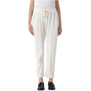Brunello Cucinelli, Dames, Broeken, Beige, Maat: L