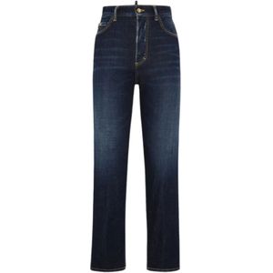 Dsquared2, Dames, Jeans, Blauw, Maat: S Katoen,