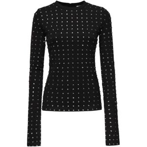 Sportmax, Dames, Tops, Zwart, Maat: S