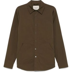 Paltò, Heren, Overhemden, Groen, Maat: 2XL Zijde,