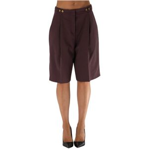 Elisabetta Franchi, Dames, Korte broeken, Rood, Maat: S