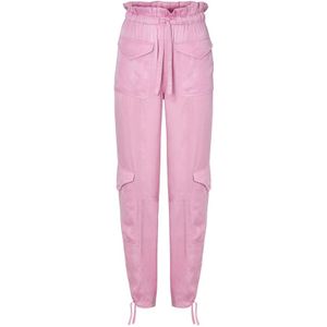 Ganni Roze Broek met Zijzakken , Pink , Dames , Maat: M