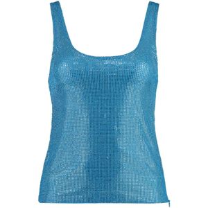 Giuseppe Di Morabito, Dames, Tops, Blauw, Maat: XS Polyamide,