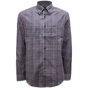 Paul & Shark - Italiaans Overhemd - Blauw - Heren - Met Knopen en Borstzak