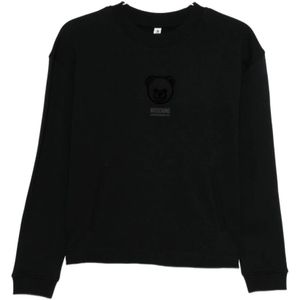 Moschino, Dames, Sweatshirts & Hoodies, Zwart, Maat: S Katoen,