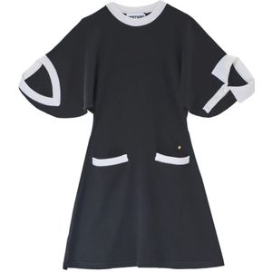 Moschino, Dames, Jurken, Zwart, Maat: XS Wol,