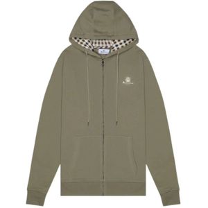 Aquascutum, Heren, Sweatshirts & Hoodies, Beige, Maat: L Katoen,