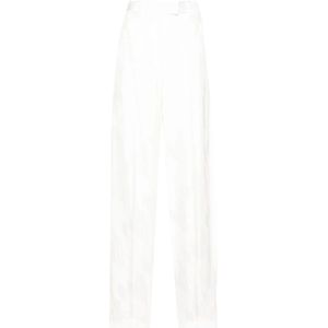 The Attico, Dames, Broeken, Wit, Maat: 2XS Satijn,