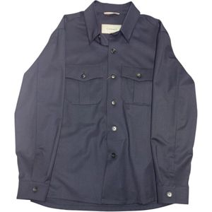 Canali, Heren, Overhemden, Blauw, Maat: L Wol,