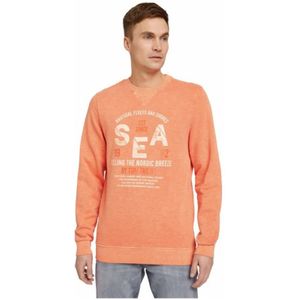 Tom Tailor, Heren, Sweatshirts & Hoodies, Oranje, Maat: M Katoen,