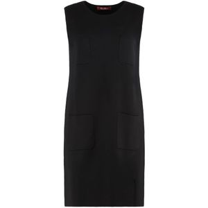Max Mara Studio, Dames, Jurken, Zwart, Maat: M Viscose,