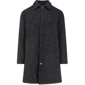 Paltò, Heren, Mantels, Grijs, Maat: S Wol,