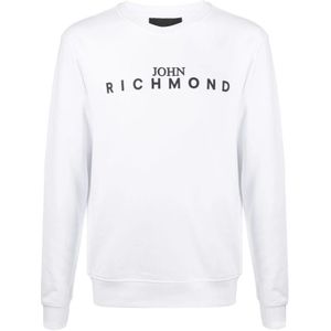 John Richmond, Heren, Sweatshirts & Hoodies, Wit, Maat: 2XL Katoen,
