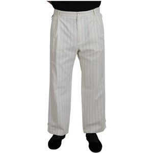 Dolce & Gabbana, Heren, Broeken, Wit, Maat: XS Katoen,