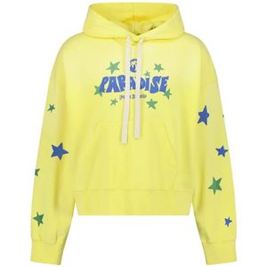 Palm Angels, Heren, Sweatshirts & Hoodies, Geel, Maat: L Katoen,