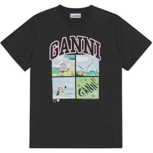 Ganni, Dames, Tops, Zwart, Maat: XS Wol,