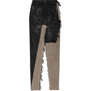 Rick Owens, Dames, Rokken, Zwart, Maat: W27 Denim,