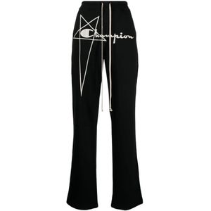 Rick Owens, Dames, Broeken, Zwart, Maat: L Katoen,