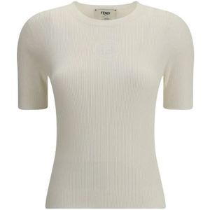Fendi - 1925 - T-shirt - Wit - Korte Mouwen