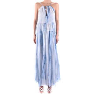 Dondup, Dames, Jurken, Blauw, Maat: S Katoen,