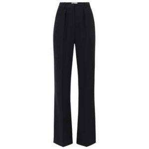 Elisabetta Franchi, Dames, Broeken, Zwart, Maat: 2XL Satijn,