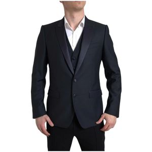 Dolce & Gabbana, Heren, Jassen, Blauw, Maat: L Zijde,
