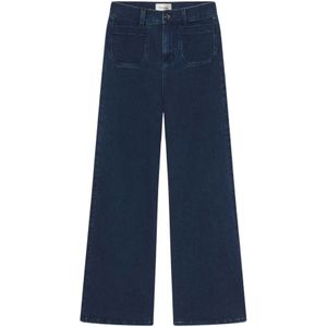 Frame, Dames, Jeans, Blauw, Maat: W24 Katoen,
